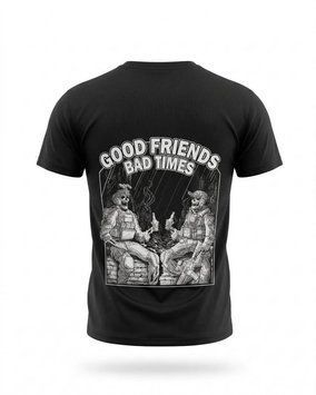 Тактична футболка SELION Friends black ТР6780 розмір M 95294 фото