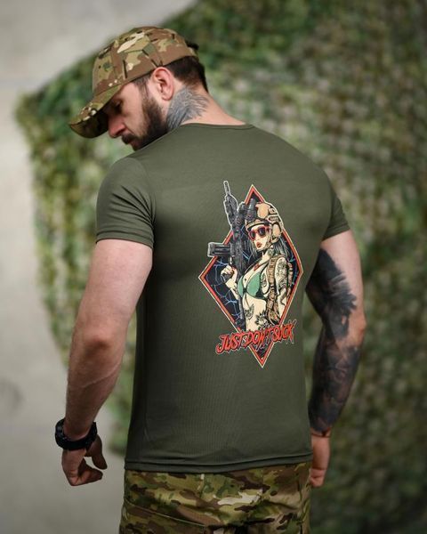 Тактична футболка SELION Just don&rsquo;t oliva ТР6218 розмір M 96009 фото