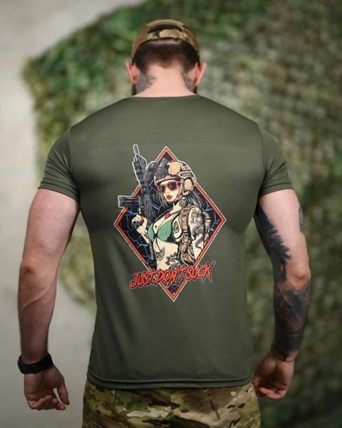 Тактична футболка SELION Just don&rsquo;t oliva ТР6218 розмір M 96009 фото