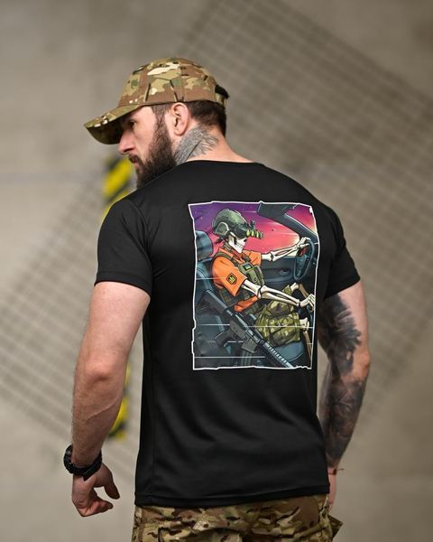 Тактична футболка SELION Водій black ТР6930 розмір M 95607 фото