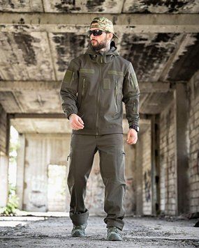 Тактичний костюм софтшел REVIVAL олива НП4862 розмір S 88696 фото