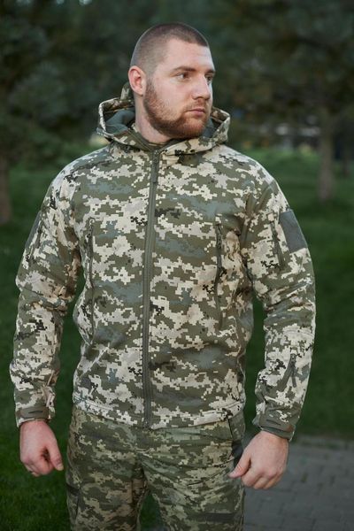 Куртка Soft Shell Tactical піксель ЗСУ розмір М S-5 фото