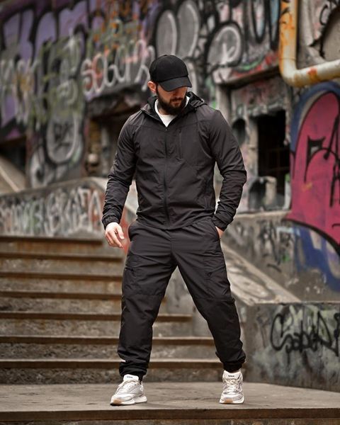Міський спортивний костюм CARTER total black ТР6001 розмір S 95793 фото