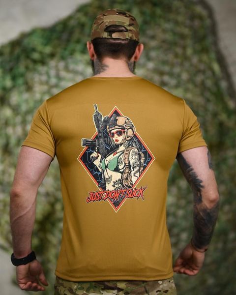 Тактична футболка SELION Just Don&rsquo;t coyot ТР6214 розмір M 96005 фото