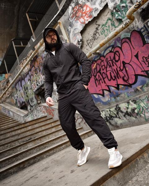 Міський спортивний костюм CARTER total black ТР6001 розмір S 95793 фото