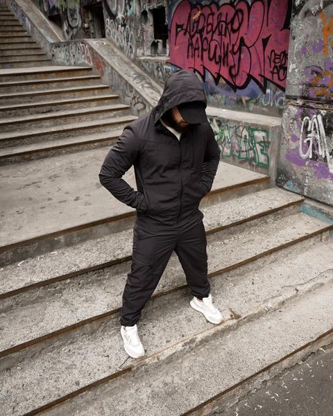 Міський спортивний костюм CARTER total black ТР6001 розмір S 95793 фото