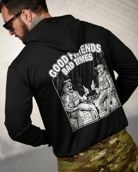 Мілітарі худі TRENASHFriends black ТР6029 розмір M 95824 фото
