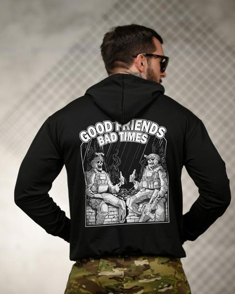 Мілітарі худі TRENASHFriends black ТР6029 розмір M 95824 фото