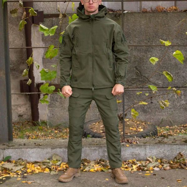 Костюм софтшел Gwild Олива Soft Shell на флісі розмір S 01516-S фото