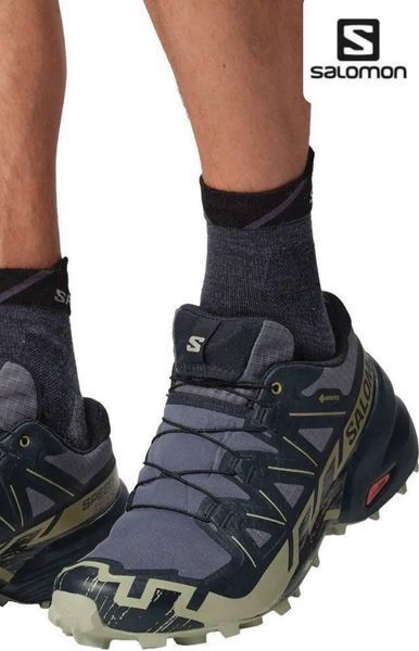 Кроссовки Salomon outdoor SPEEDCROSS 6 GTX Grisai/Carbon/Tea розмір UK7 03941-UK7 фото