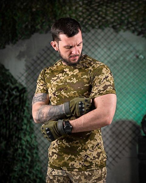 Тактична футболка піксель,тактична футболка ЗСУ,футболка піксель потовідвідна розмір S 15024 фото
