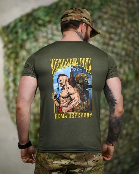 Тактическая футболка SELION Козацькому роду oliva ТР6215 размер M 96006 фото