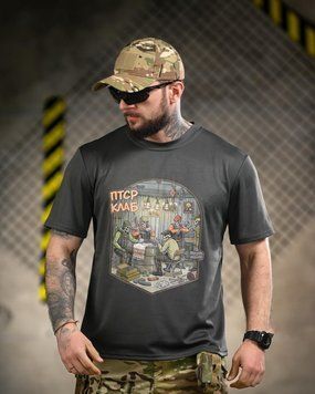Тактична футболка BORN OF WAR ПТСР клаб grey ВТ4732 розмір S 96197 фото
