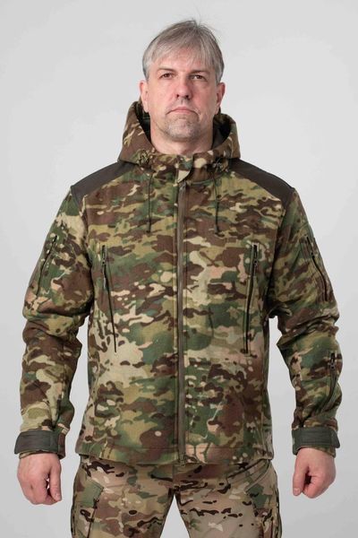 Тактична Куртка мультикам мікрофліс з Капюшоном Military MTP розмір S 02792-S фото