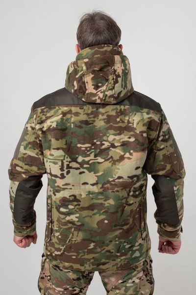 Тактична Куртка мультикам мікрофліс з Капюшоном Military MTP розмір S 02792-S фото
