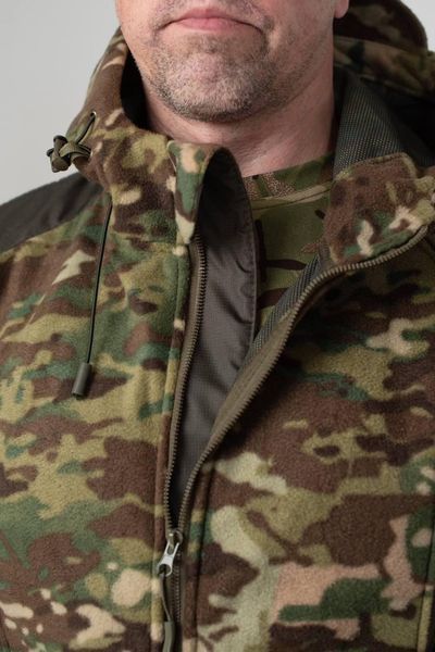 Тактична Куртка мультикам мікрофліс з Капюшоном Military MTP розмір S 02792-S фото