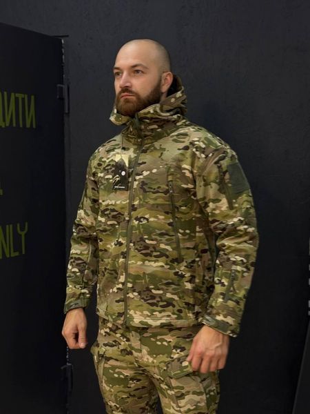 Костюм Утеплений Soft Shell Мультикам на флісі Qutdoor Equipment розмір S 04162-S фото
