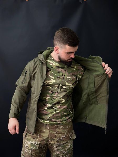 Тактична куртка soft shell olive BITT розмір S 01811-S фото