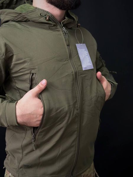 Тактична куртка soft shell olive BITT розмір S 01811-S фото