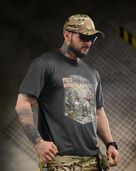 Тактическая футболка BORN OF WAR ПТСР клаб grey ВТ4732 размер S 96197 фото