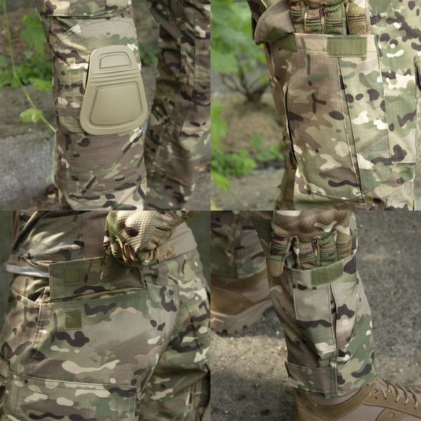 Комплект формы Soft Shell Caimon мультикам куртка и штаны G2 с наколенниками размер S 3985 фото