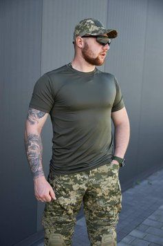 Футболка літня Джерсі Military, Олива розмір 60 9512002 фото