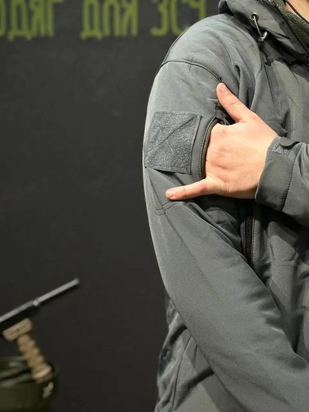 Куртка софтшел Сіра Soft Shell на флісі розмір M 6230 фото