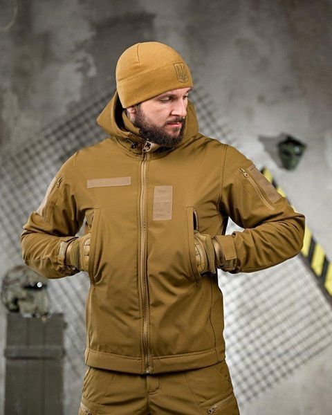 Тактичний костюм 6в1 койот, костюм на флісі койот 6в1, осіння форма койот 6в1, комплект койот 6в1, костюм кайот 6в1 розмір S 93472 фото